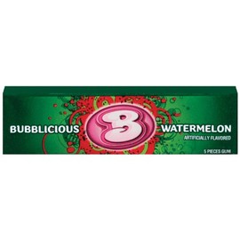 Bubblicious Watermelon Flavor Bubble Gum, 18Count (Pack Of 2)