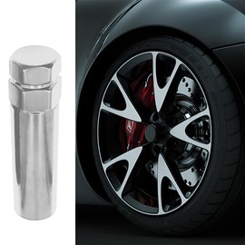 CGEAMDY 7 Spline Lug Nut Key, 7 Spline Wheel Lug Nut Drive Tuner Key Tool, 7 Sided Spline Driver Wheel Tuner Lug Nut Key Locking Lock Socket Removal Tool, Removing Bolts Nuts Screw(Silver)