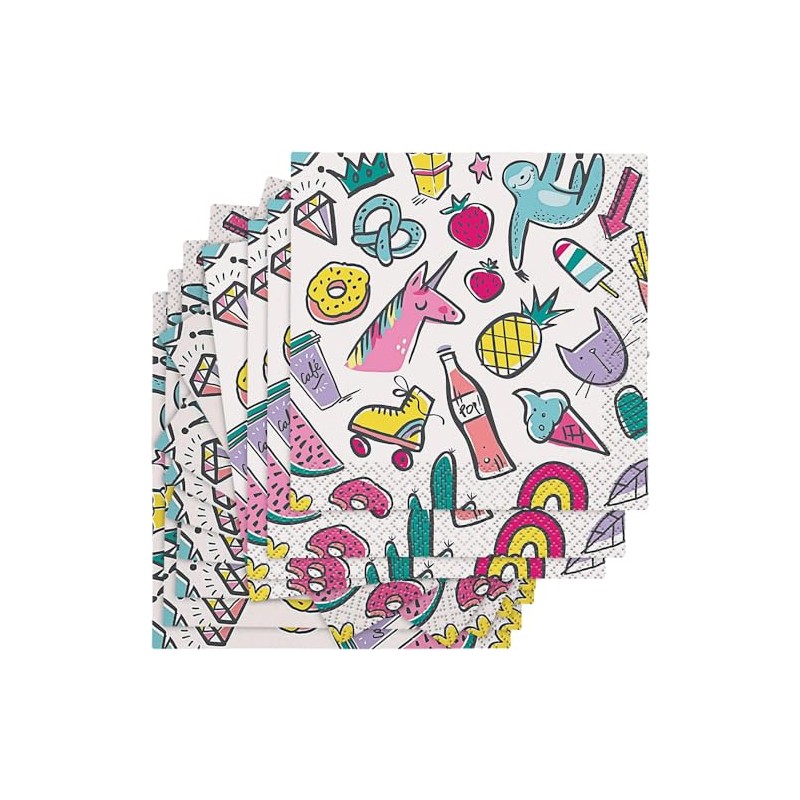 Unique Favorite Things Birthday Beverage Napkins, 16Ct