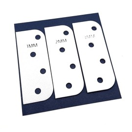 Door Hinge Shims (Set of 3) Hinge Spacer For Interior and Exterior Door Alignment - for 3.5", 4" and 4.5" Standard Hinges (Combo 1EA 1mm, 2mm, 3mm, White, 4-inch)