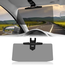 CmeRto Visera solar para coche, extensor universal de visera polarizada, 72.5% de tasa de bloqueo de luz fuerte, protege del deslumbramiento, rayos UV, luz extravagante, protector UV