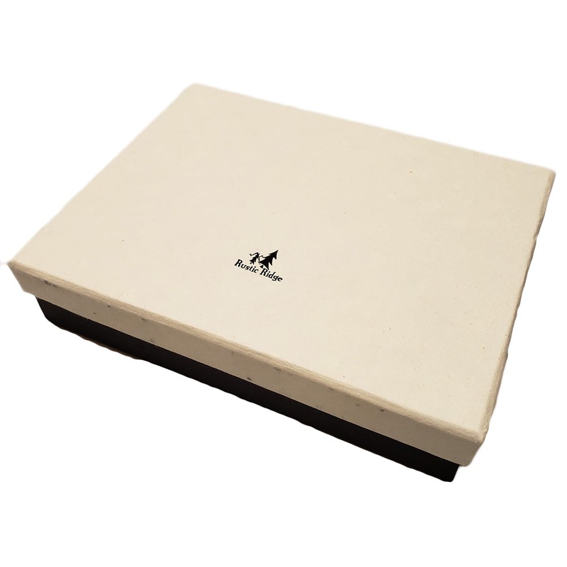 Rustic Genuine Leather Photo Album with Gift Box - Scrapbook