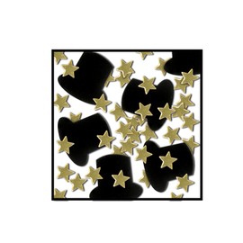 Beistle Fanci Fetti Top Hats and Mini Stars, 1 Ounce In Package