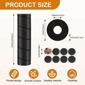 8 Pcs Bed Leg Protectors, Spiral Design Bed Frame Leg Covers, Durable Rubber Toe Savers for Furniture Legs - Prevents Toe Injuries, No Adhesive Needed