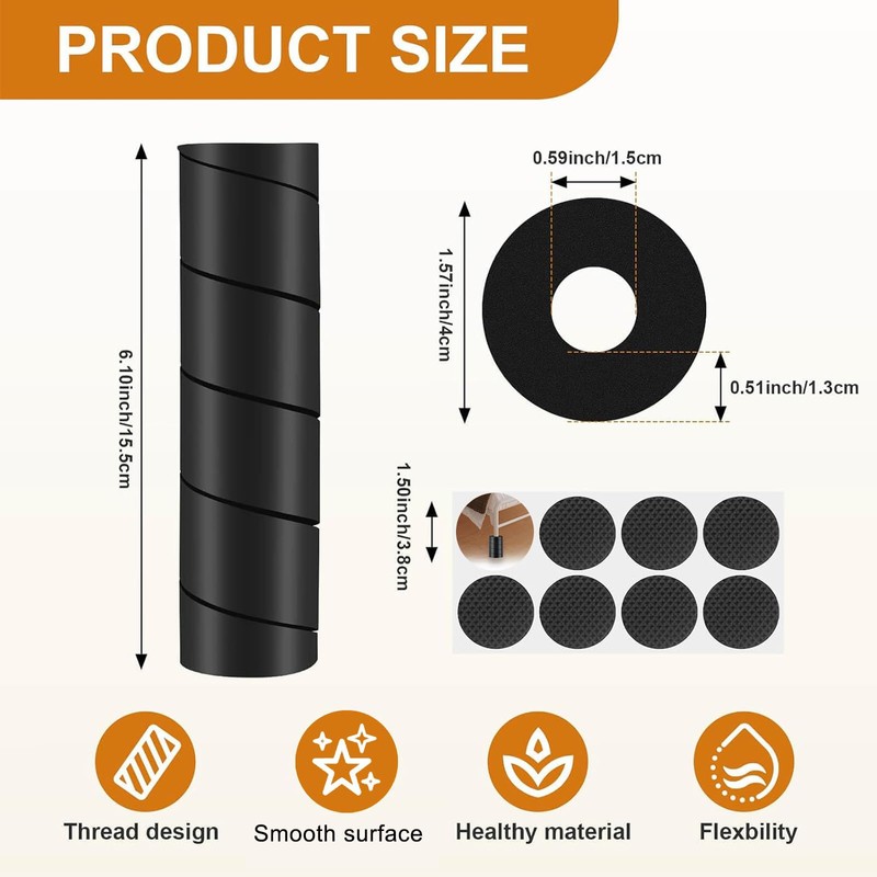 8 Pcs Bed Leg Protectors, Spiral Design Bed Frame Leg