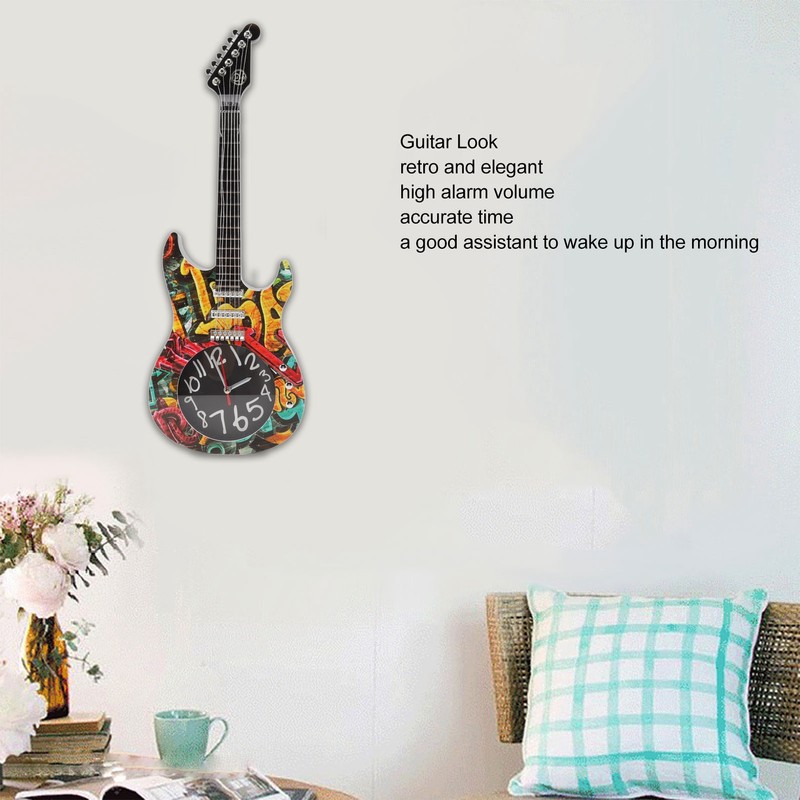 Guitar Wall Clock Simulation Time Accurate Guitar Clock Wall Decor