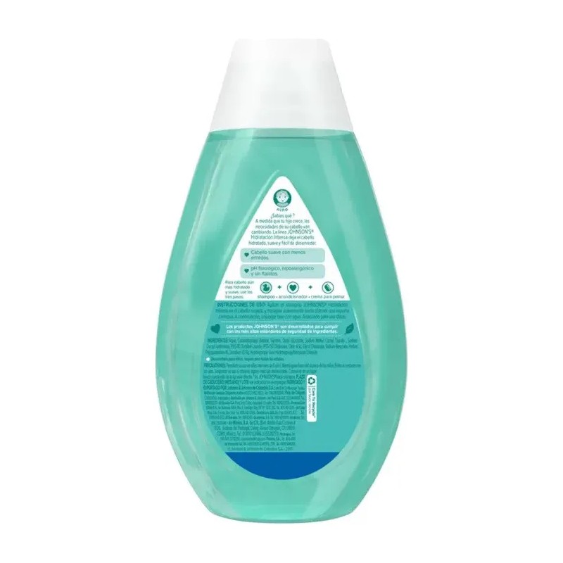 Shampoo Infantil Johnson's Hidratación Intensa 400 Ml