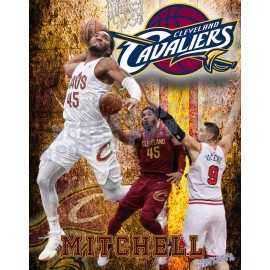 Benke's Sports Lithographs Cleveland Cavaliers Lithograph print of Donovan Mitchell 2025 11 x 14