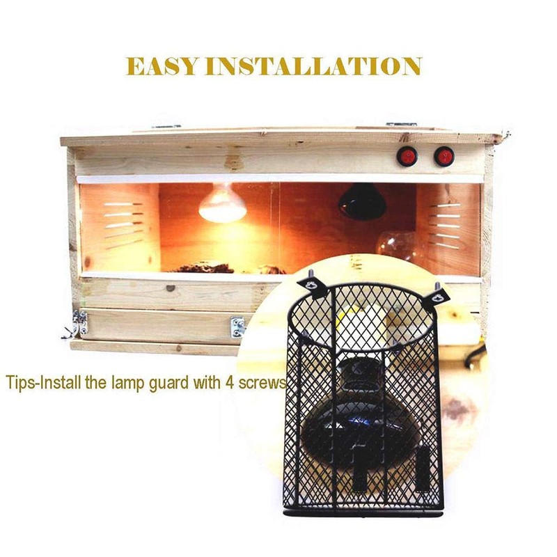 Reptile Heating Lamp Guard Lampshade, Amphibians Pets Heater Light Anti-hot