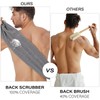 XNXA Exfoliating Back Scrubber for Shower with Handles, Double-Sided Body
