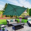 Pure Garden Rectangular Patio Umbrella - 10 Ft Easy Crank
