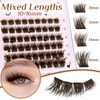 SLSXNL Brown Lash Clusters Wispy Natural False Eyelashes C Curl
