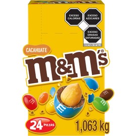 M&Ms Chocolate 24 Pack Chocolate con Cacahuate, 44.3g c/u. 1kg Total