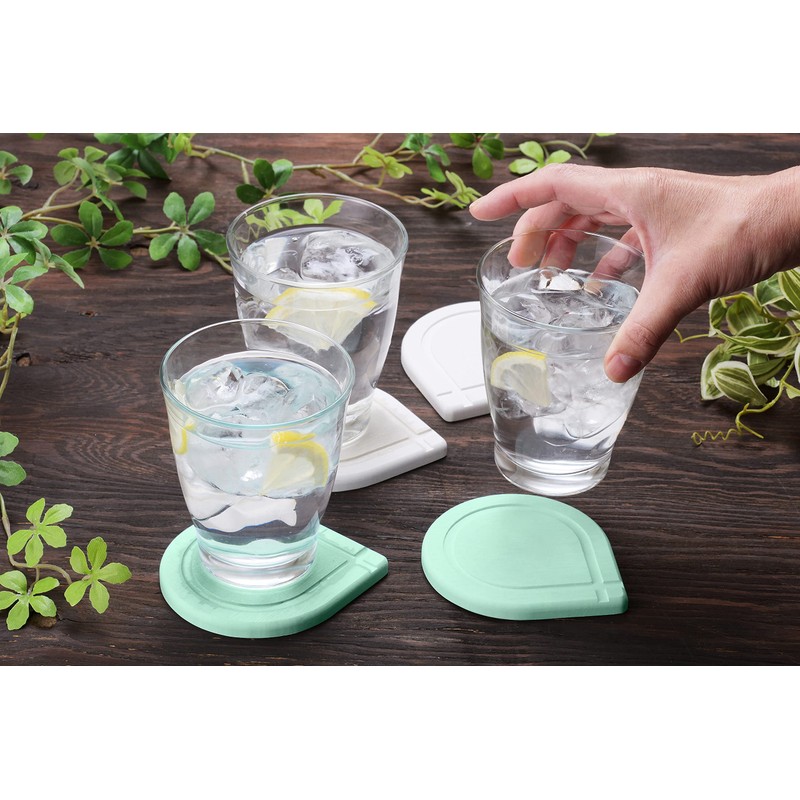 Osumu Coasters, Table, Water Drops, Convenient, Cute Set, Diatomaceous Earth,