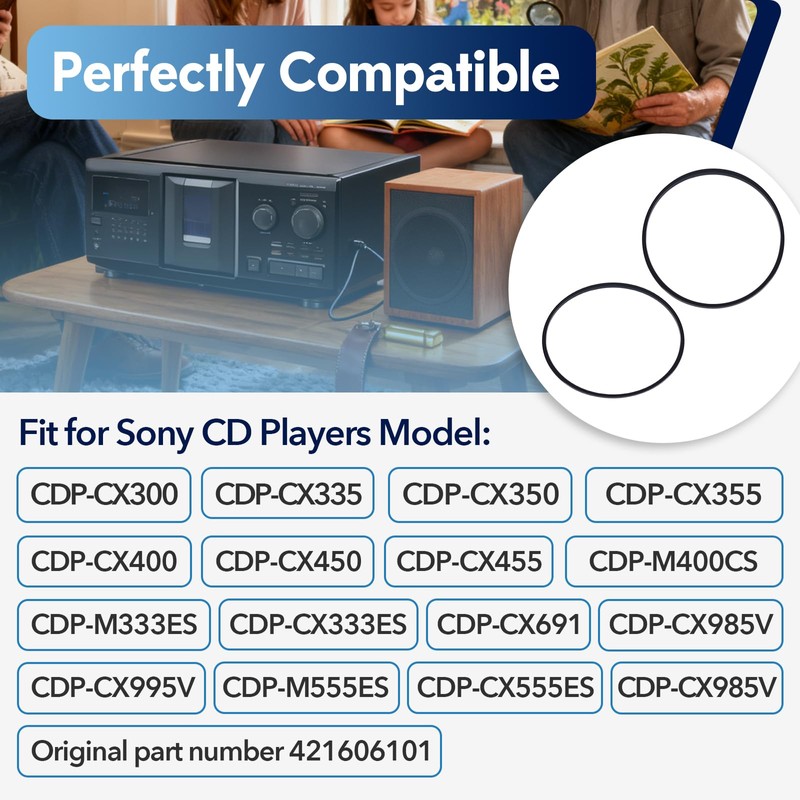 9 PCS Belts for Sony 300 CD Player, Including 3