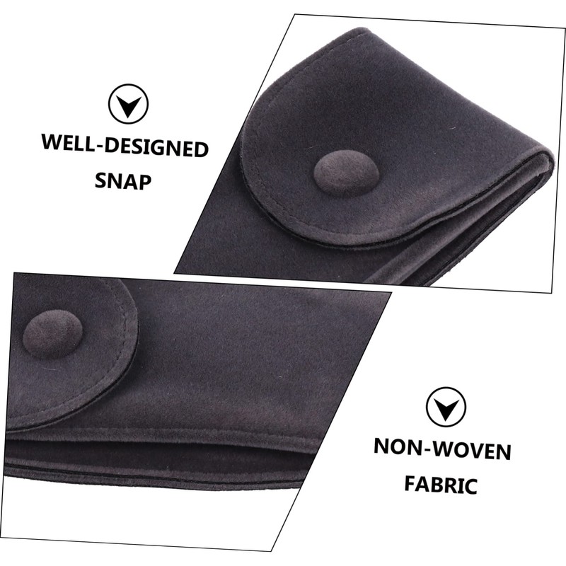 SAFIGLE Practical Dark Grey Travel Watch Pouch Case Non-woven Storage