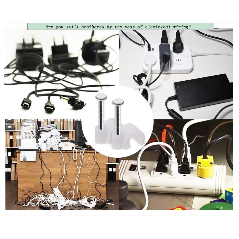Mini Skater Ethernet Cables Wire Clip with Steel Nail for