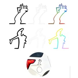 RAMGLYO Pack of 6 Funny Car Stickers, Stickers for Car, Weatherproof Scratch Markers (2 Designs: SW & Colourful), Optical Paint Damage Reduction & Weather-Resistant Car Decoration