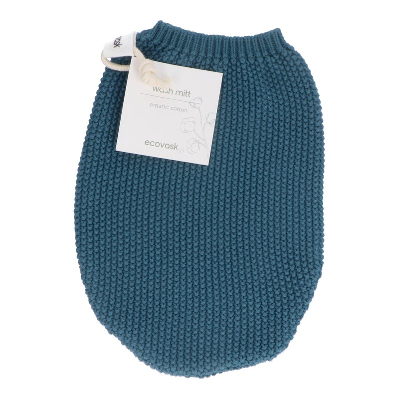 Ecovask Body Wash Mitt Organic Cotton, Olive