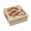 Asian Long Dragon Chinese Mythological Creature Square Rubber Stamp for
