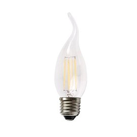 Merriway Led Filament Bulb 4W C35T ES Warm White 2700K, E27, 4 W