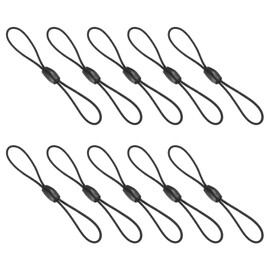 PATIKIL Zipper Pulls, 50 Pcs Replacement for Backpack Nylon Zipper Pulls Tab Zipper Tags Cord, Jackets, Purses, Handbags, Clothing, Black