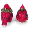 Raz 2.5" Cardinal with Wreath Ornament Set of 2