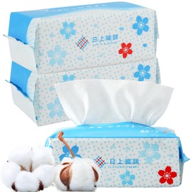 Nikkori Nishiki Cleansing Towel, Disposable Towel, Face Towel, 100% Natural Cotton, For Sensitive Skin, Hand Towel, Face Wipes, Wet & Dry Use, 60 Sheets (60 Sheets x 3 Packs (180 Sheets)