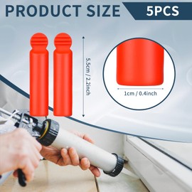 Briwooody 5 Pack Caulk Tube Caps Caulk Sealer Caps Caulking Saver Covers Reusable Caulking Gun Tip Cap Finishing Tool for Preserving Open Universal Prevent Drying Easy Storage