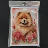 Caroline's Treasures DAC4408GCA7P Chow Chow Valentine Roses Greeting Cards Pack