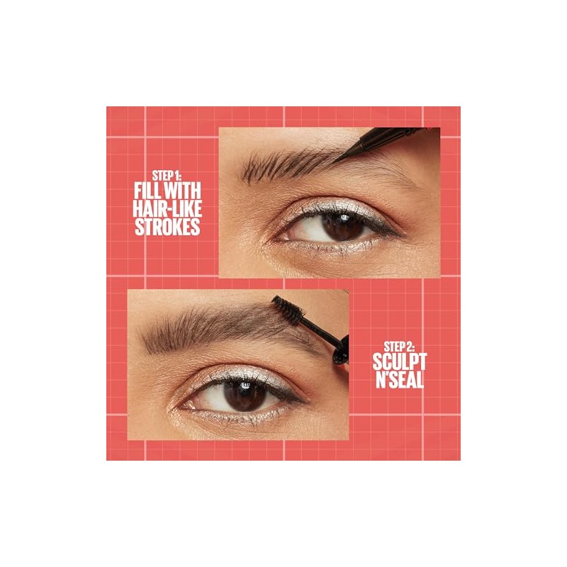 Maybelline Build-A-Brow 2-in-1 Brow Pen and Sealing Eyebrow Gel, Eyebrow