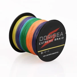Dorisea Extreme Braid 100% Pe Multi-Color Braided Fishing Line 109Yards-2187Yards 6-550Lb Test Fishing Wire Fishing String Incredible Superline Zero Stretch (Multi-Color, 300m/328Yards 15lb/0.18mm)