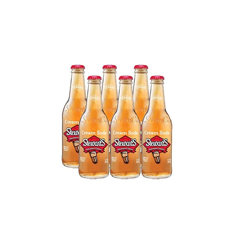 Stewarts Original Cream Soda 12 Oz Glass Bottle (Pack of