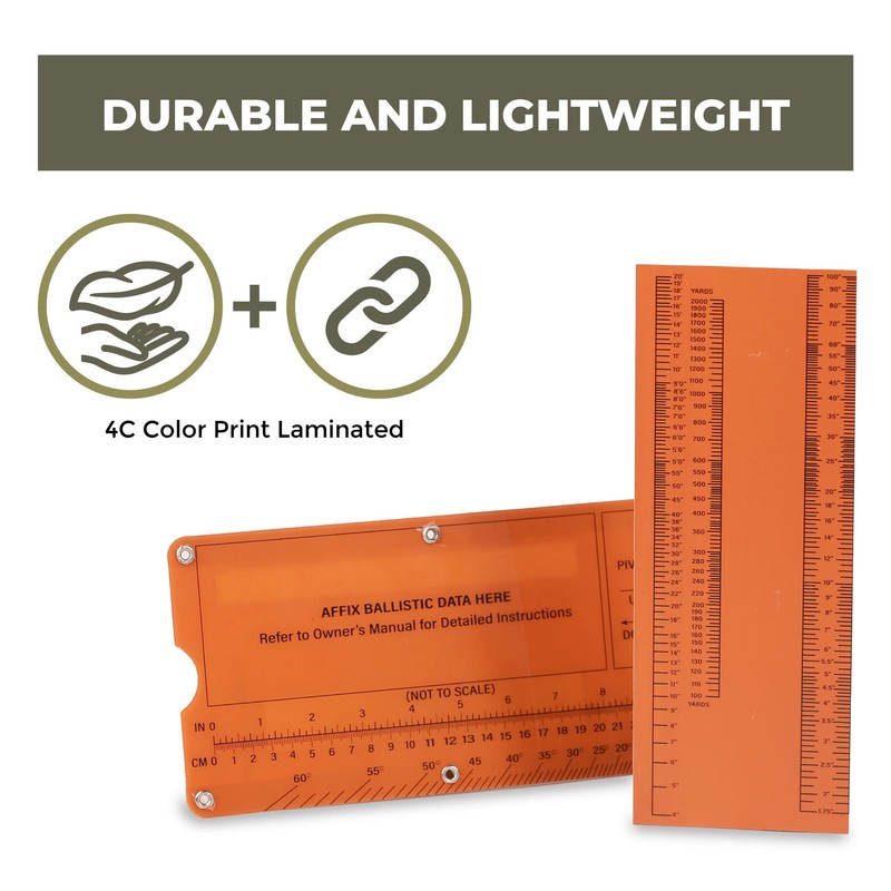 Value Plus Mrad Ruler - Long Range Shooting Slide Rule