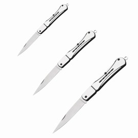 XUDIY 3 PCs Foldable Multi Tool with Steel Handle, UK Legal Small Pocket EDC Tool for Camping, Hiking, Box Opening etc