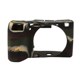 Camera Hood Case Shockproof Scratch Proof Soft Silicone Camera Protective Cover for A6700 Camouflage Green