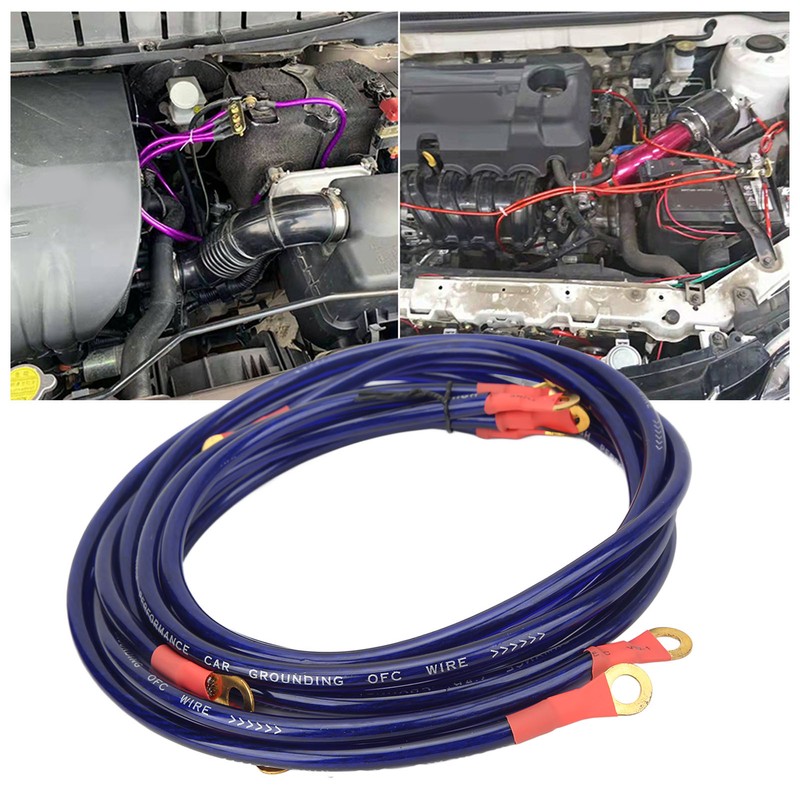 5pcs Pure Copper Battery Inverter Cable Flame Retardant Universal for