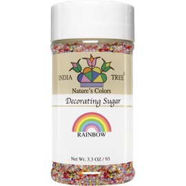 India Tree Nature's Colors Rainbow Mix Decorating Sugar, 3.3 Ounce