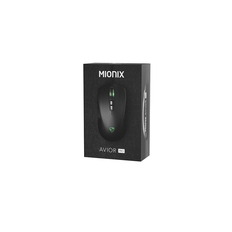 Mionix AVIOR PRO Gaming Mouse, Symmetrical Ergonomic Shape, Adjustable Lift-Off