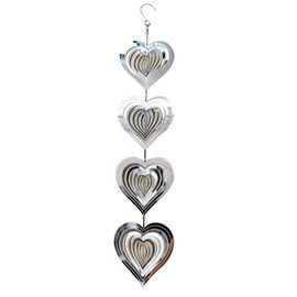 Garden Wind Spinners - 3D Heart Metal Wind Spinners for Garden, Hanging Garden Ornaments, Wind Spinners, Garden Wind Spinners Outdoor Metal,Metal Wind Spinner Hanging,Hanging Wind Sun Catcher