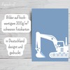 Papierkind™ Set of 8 Posters - Construction Vehicles | A4,