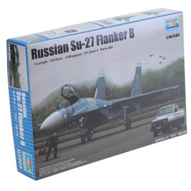 Trumpeter 03909 Modellbausatz Russian SU-27 Flanker B Mittel, 1/144