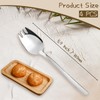 Cionyce 4 Pack Silver Stainless Steel Sporks, 5.9 Inch Salad