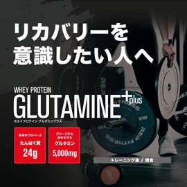DNS プロテイン ホエイプロテイン グルタミンプラス (G+) ストロベリー風味 33g×10袋 グルタミン配合 水で飲める ホエイたんぱく質 筋トレ いちご 個包装