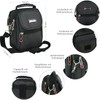 Bag Street International Small Black Shoulder Bag for Men with