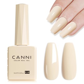 CANNI Nude Color Gel Polish, 1Pcs Gel Nude Nail Polish Nude Color High Gloss Soak Off U V Gel Nail French Nail Manicure Salon DIY