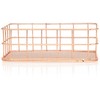 Set of 2 Nested Classic Rose Gold Mesh Wire Basket
