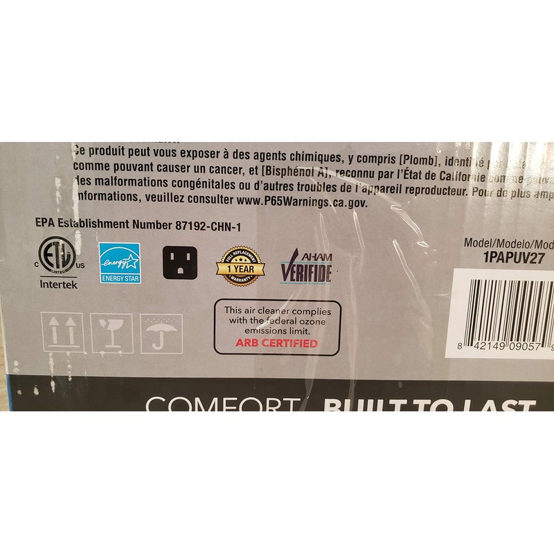 Air Purifier with UV LED Germicidal Light