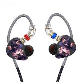 CVJ Nightelf IEM HiFi Earphones | 6mm+10mm Composite Dual Dynamic/8mm Dynamic Driver/Silver Plated Cable/DLC Diamond Diaphragm/Ergonomic Design Detachable Cable/Music Monitoring/Gaming Earphones