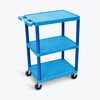 FSE 373-BUSTC222BU Flat Shelf Cart - Three Shelves